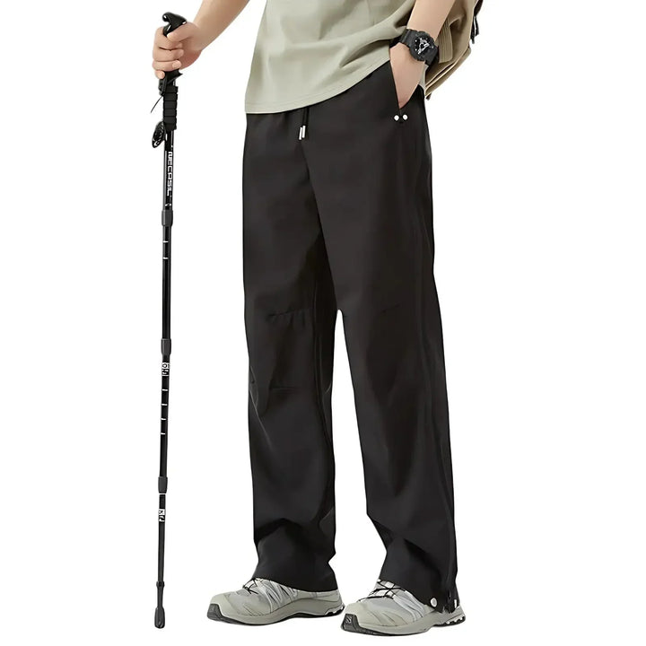 Pantalon De Pluie Homme Zippé Sur Les Côtés Déperlant Coupe Vent