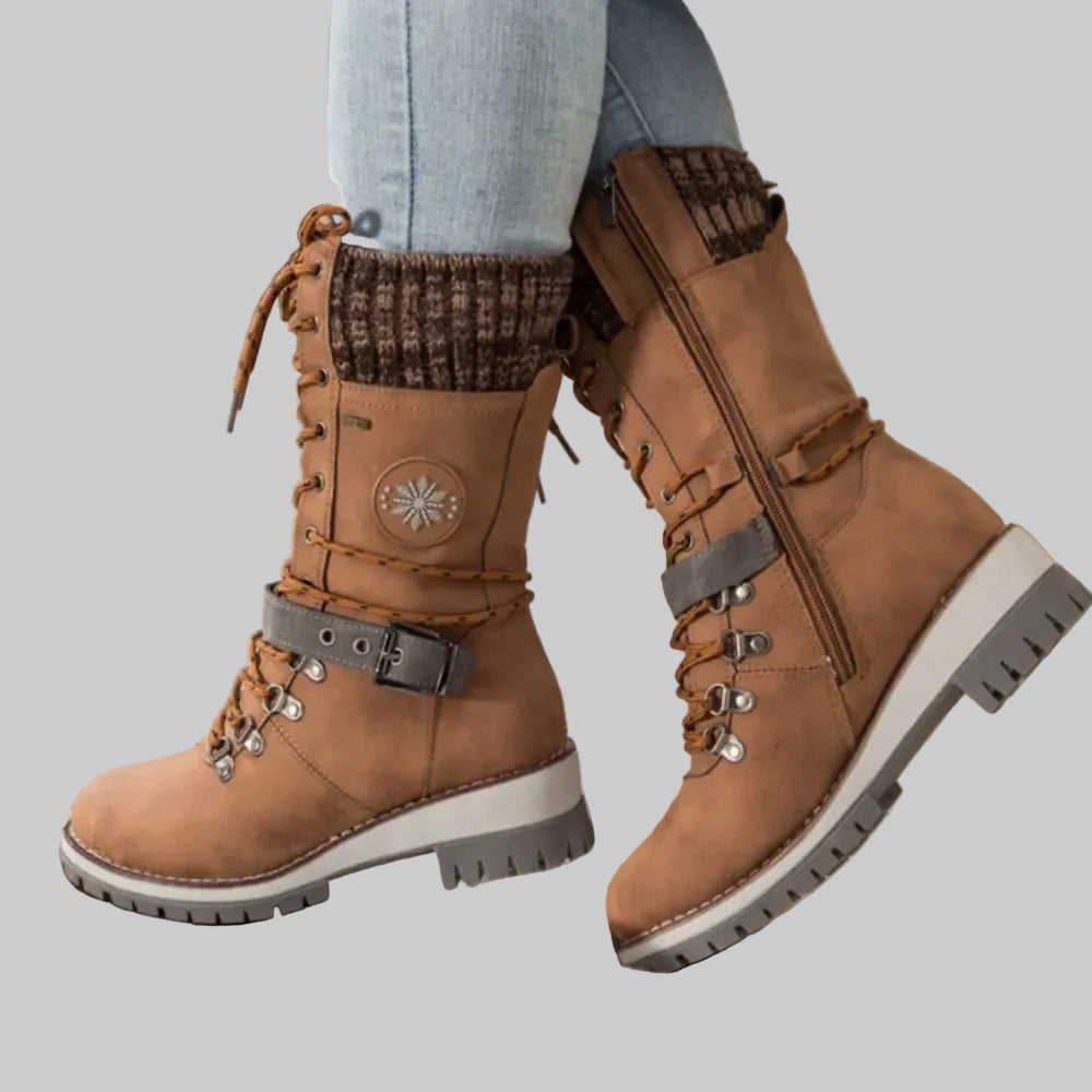 Bottes d'Hiver Orthopédiques Femme avec Doublure Chaude et Semelle Antidérapante