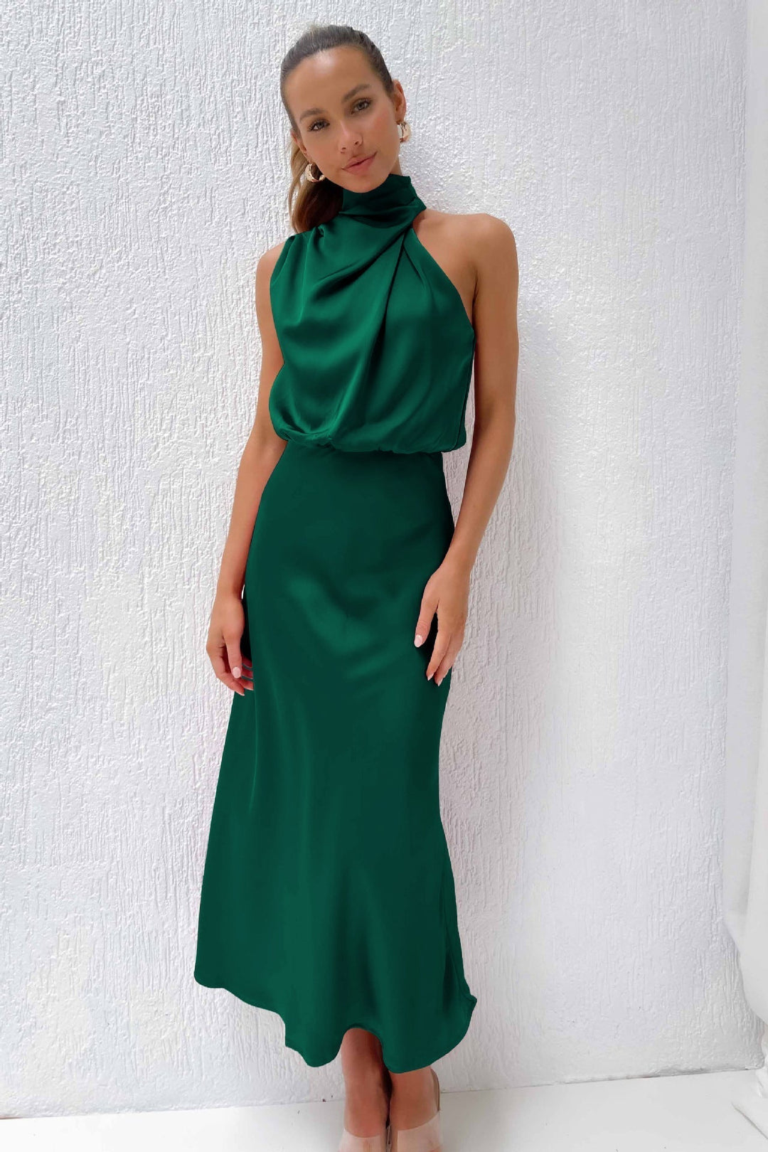 Célestine | Robe élégante à col halter pour femmes