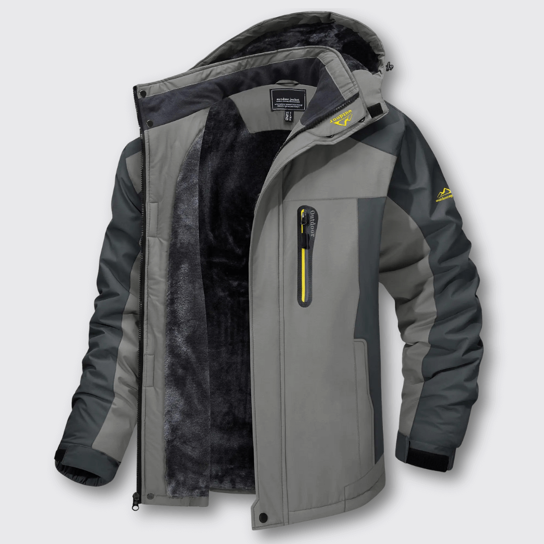 Veste Imperméable à Capuche et Poches Zippées pour Homme