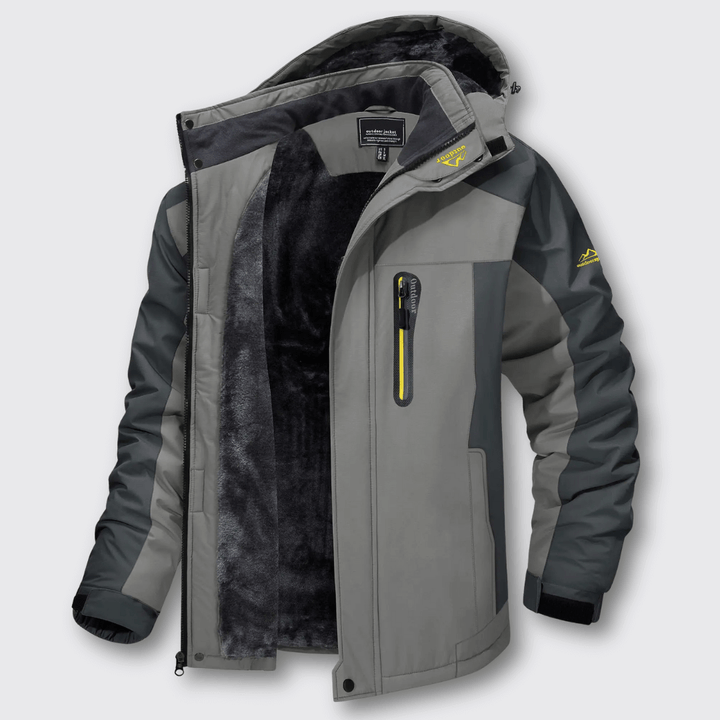 Veste Imperméable à Capuche et Poches Zippées pour Homme