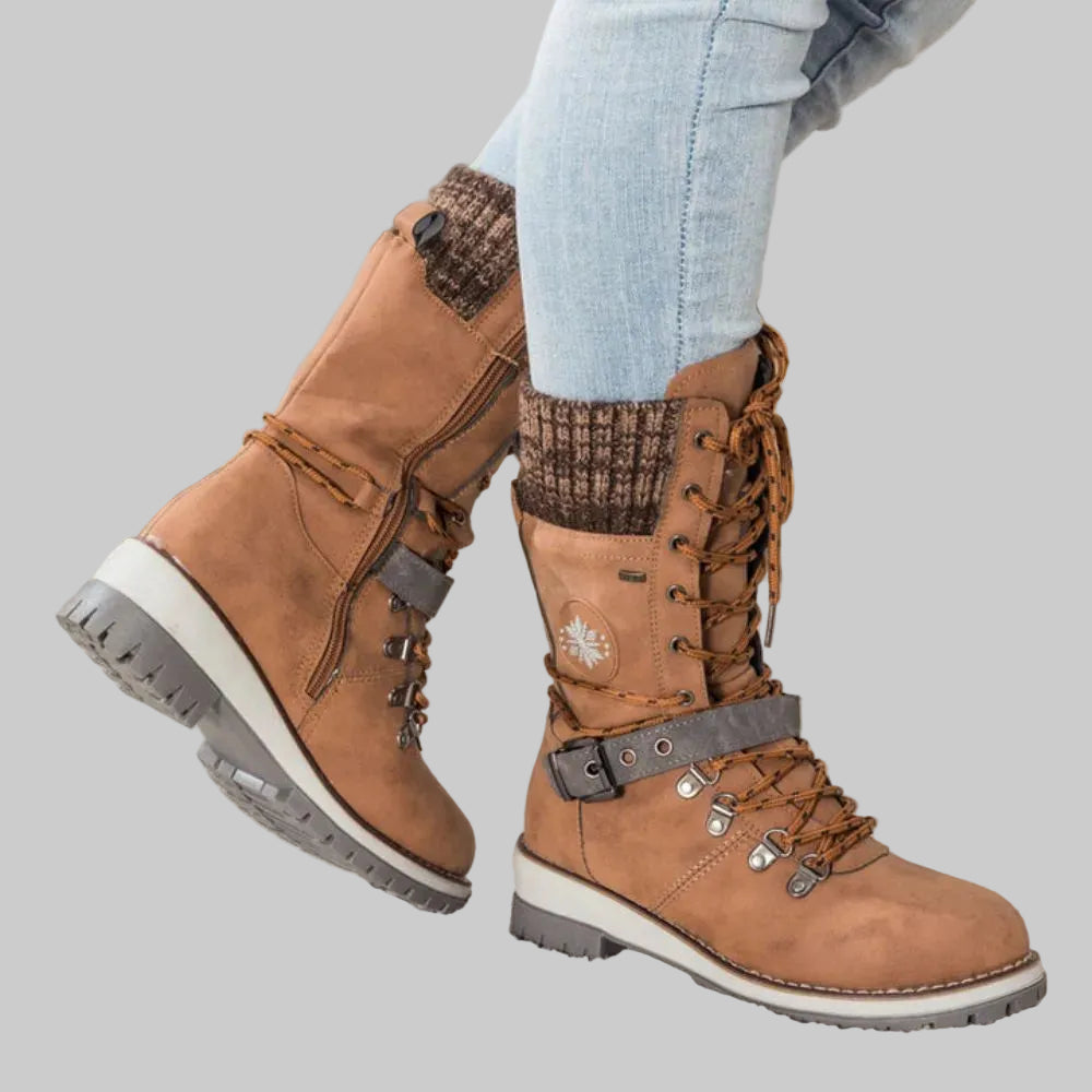 Bottes d'Hiver Orthopédiques Femme avec Doublure Chaude et Semelle Antidérapante