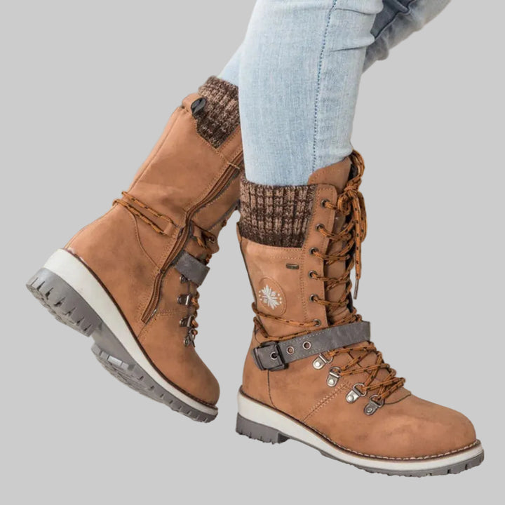 Bottes d'Hiver Orthopédiques Femme avec Doublure Chaude et Semelle Antidérapante