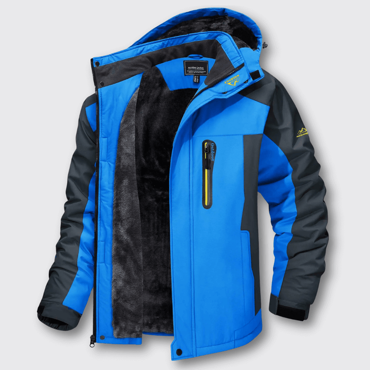 Veste Imperméable à Capuche et Poches Zippées pour Homme