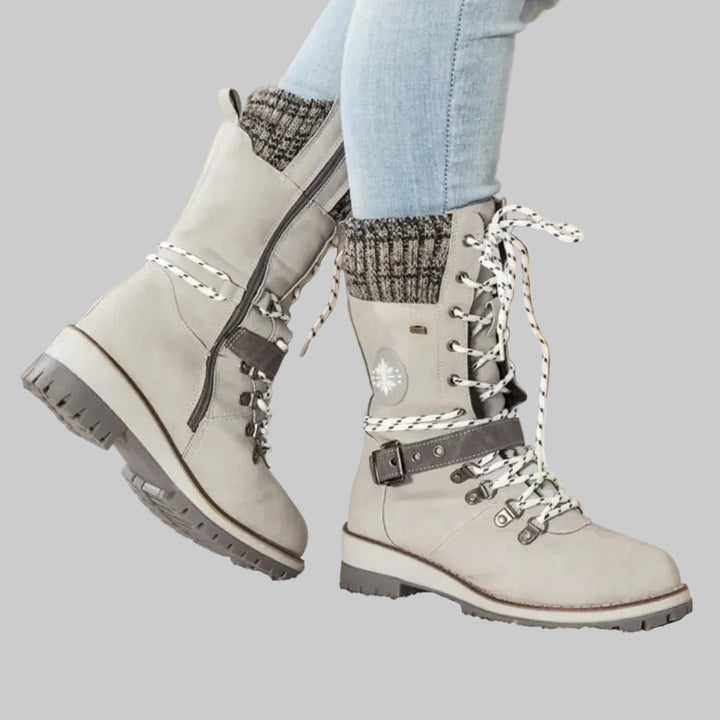 Bottes d'Hiver Orthopédiques Femme avec Doublure Chaude et Semelle Antidérapante