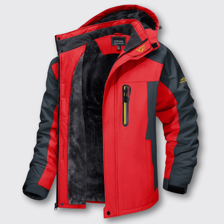 Veste Imperméable à Capuche et Poches Zippées pour Homme