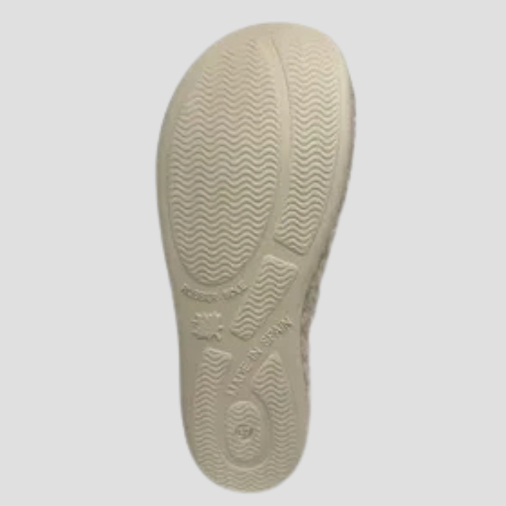 Chaussons Fermés en Textile Doublés et Semelle Antidérapante pour Femme