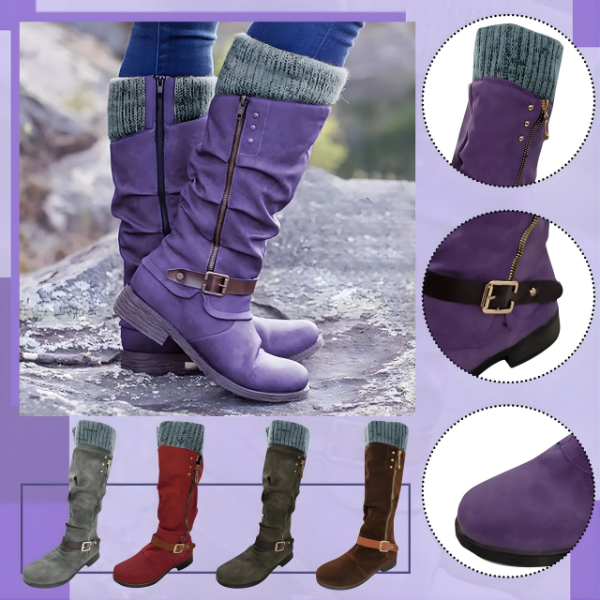 Bottes Orthopédiques Femme avec Doublure Thermique, Soutien de la Voûte Plantaire et Semelle Antidérapante
