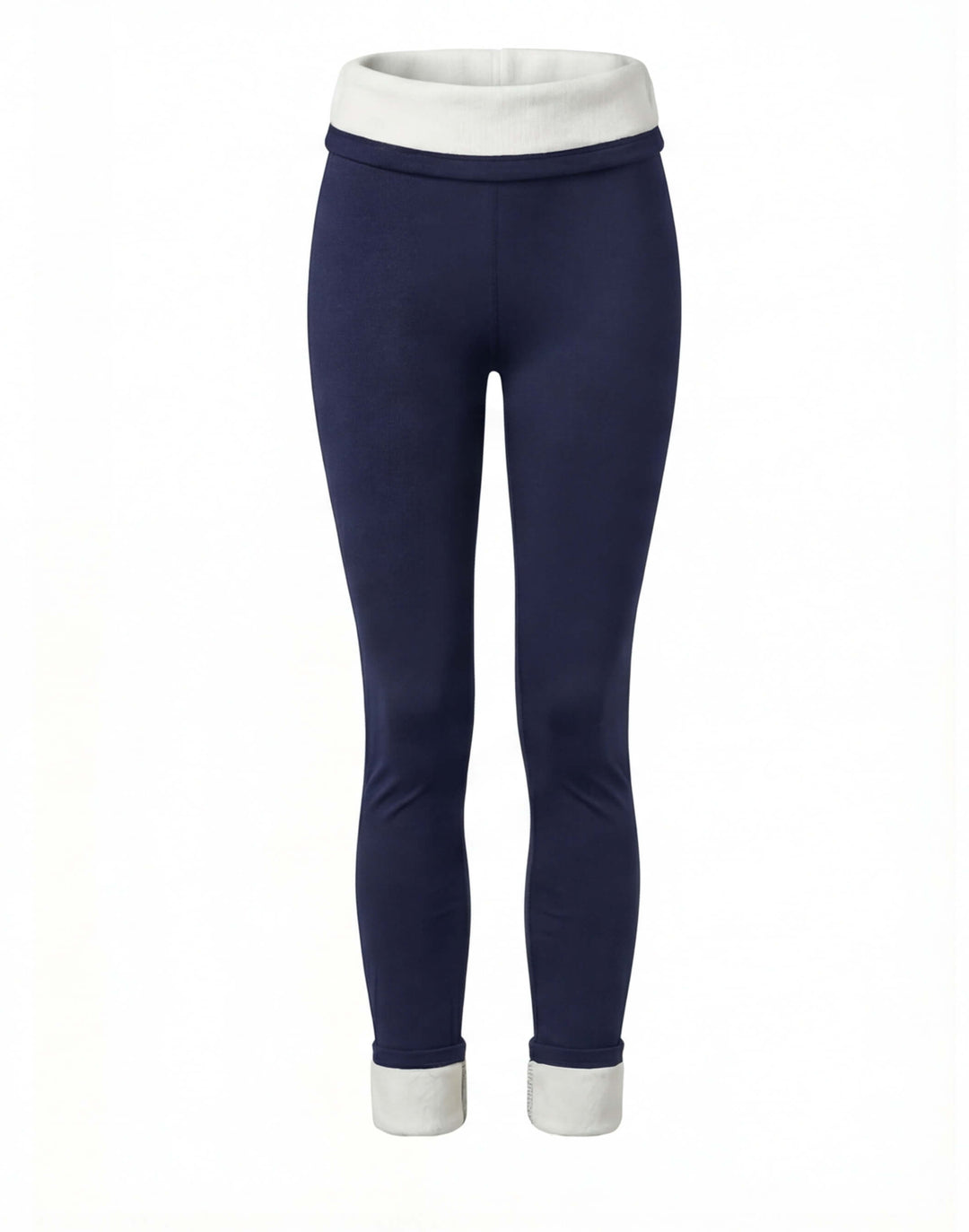 Legging Femme Doublure Polaire Taille Haute Et Ourlet Reversibles