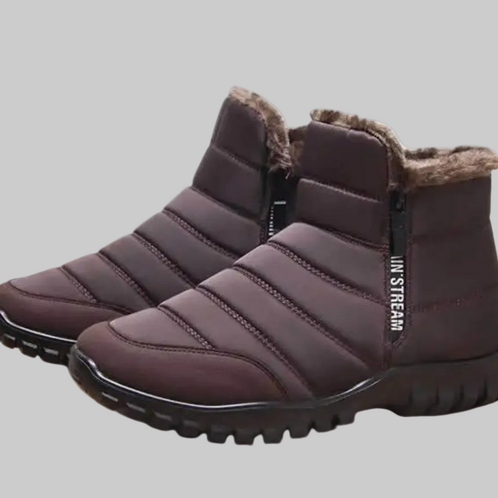 Bottes d'Hiver Homme Imperméables avec Zip Latéral et Semelle Antidérapante