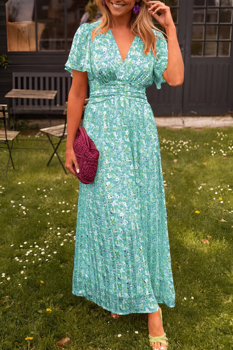 Hélène | Robe élégante fleurie ceinturée pour femmes