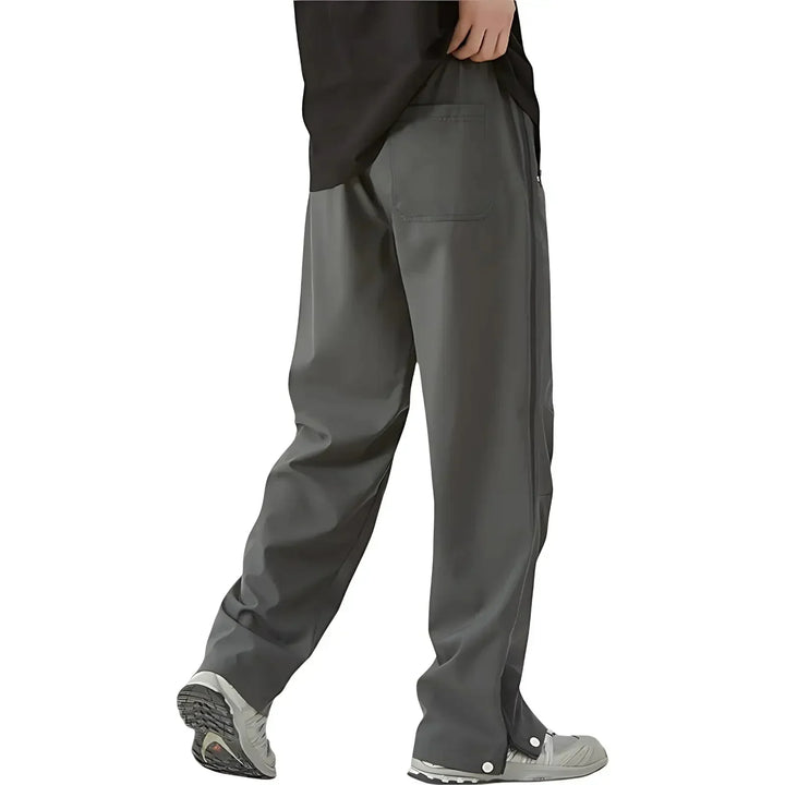 Pantalon De Pluie Homme Zippé Sur Les Côtés Déperlant Coupe Vent