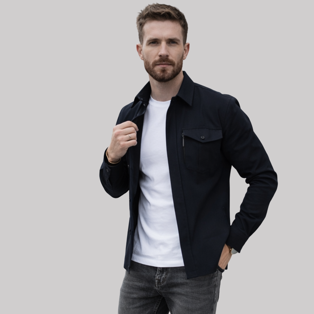 Surchemise Boutonnée à Poches Poitrine pour Homme