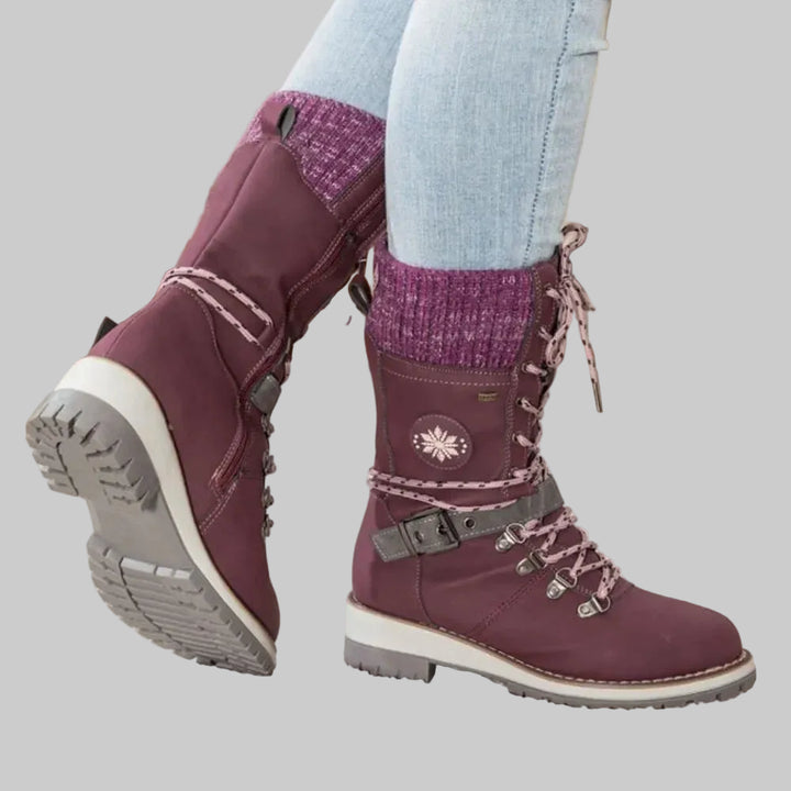 Bottes d'Hiver Orthopédiques Femme avec Doublure Chaude et Semelle Antidérapante