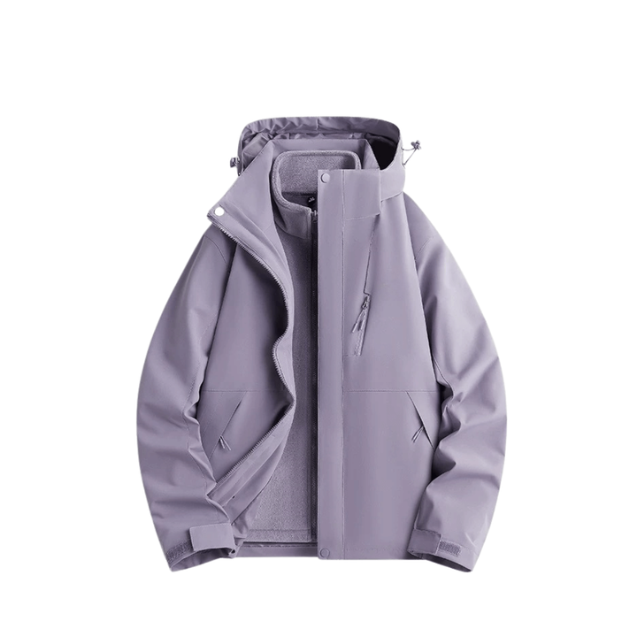 Veste De Pluie Femme 3 En 1 Imperméable Doublure Polaire Amovible