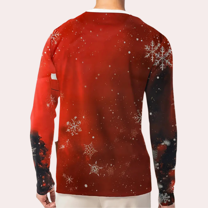 PAULOS - T-shirt de Fête de Noël pour Hommes
