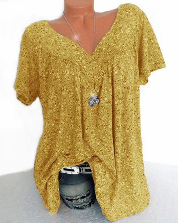 Liora | Blouse fleurie à col en V pour femmes