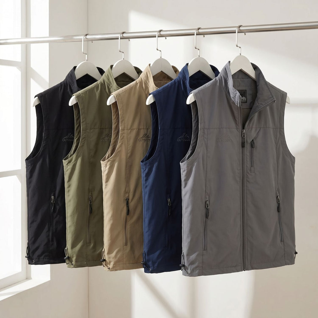 Gilet de Randonnée Homme Léger Respirant Multi Poches
