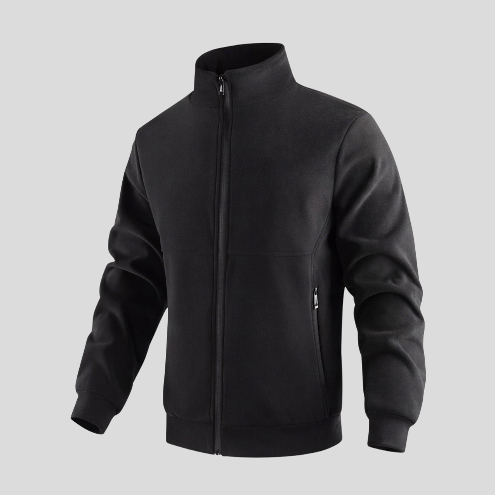 Veste Chauffante Homme USB À 8 Zones Doublure Polaire Et Col Montant