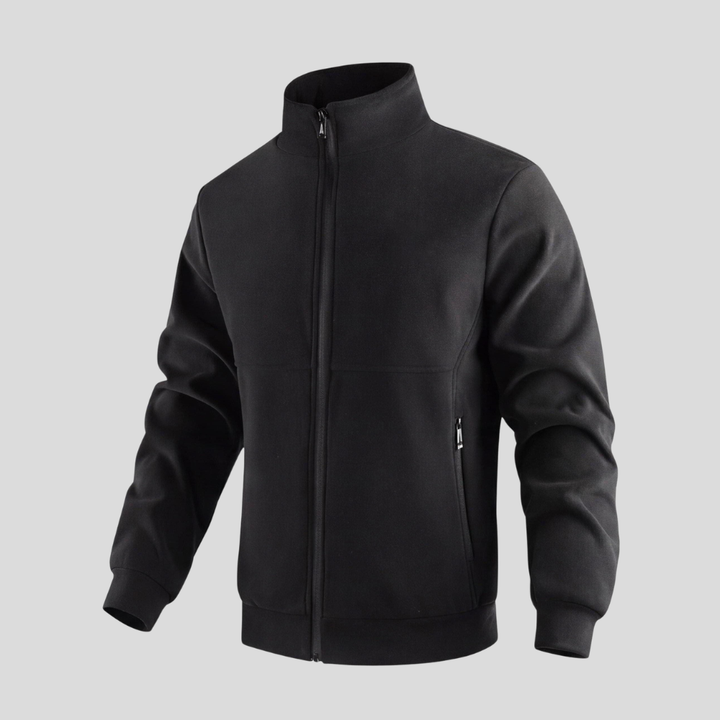 Veste Chauffante Homme USB À 8 Zones Doublure Polaire Et Col Montant