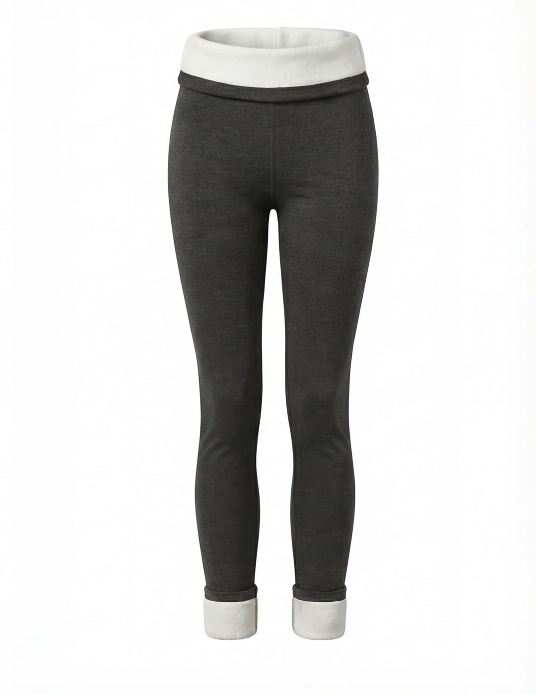Legging Femme Doublure Polaire Taille Haute Et Ourlet Reversibles