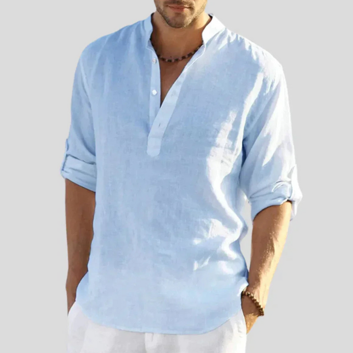 François | Chemise Henley décontractée pour hommes