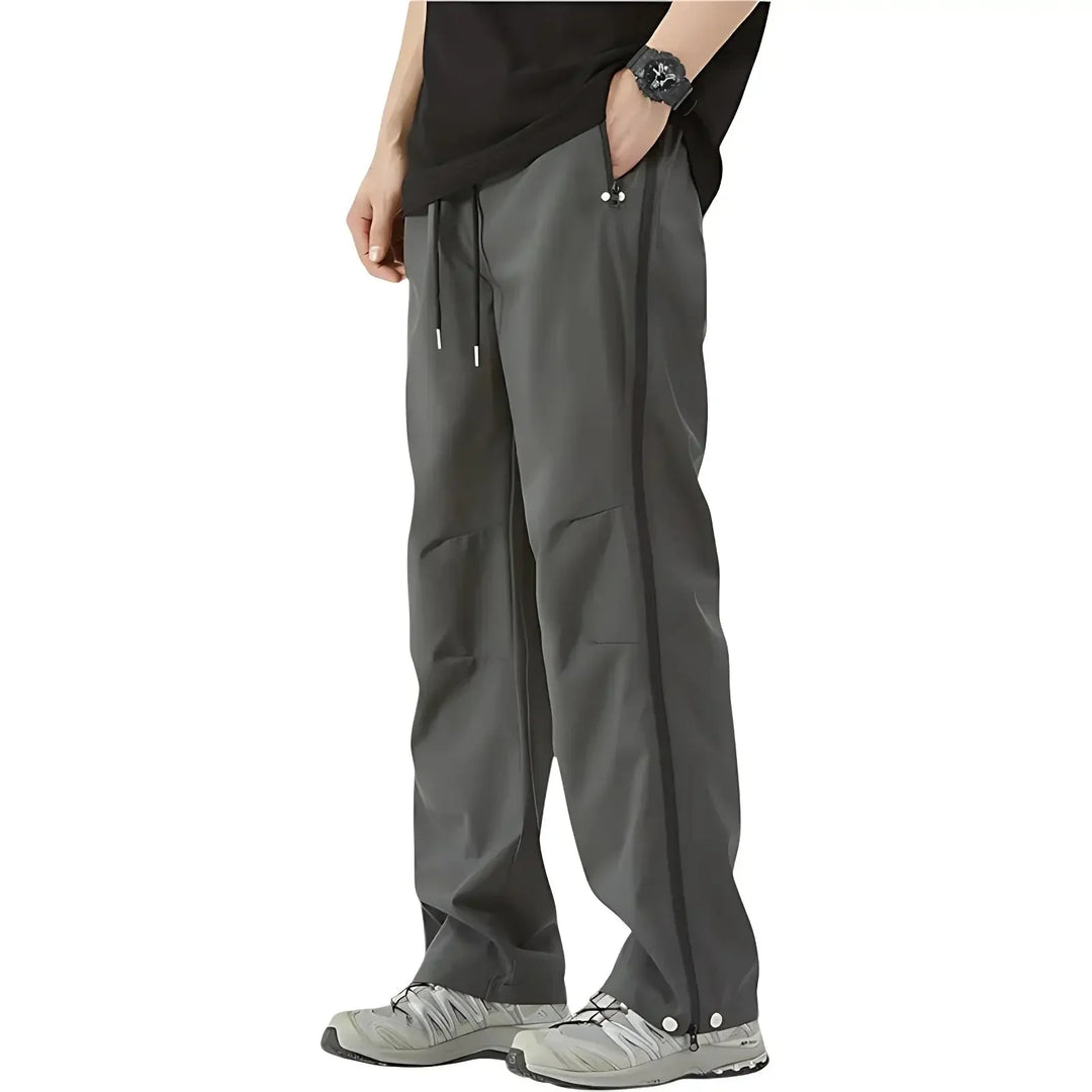 Pantalon De Pluie Homme Zippé Sur Les Côtés Déperlant Coupe Vent