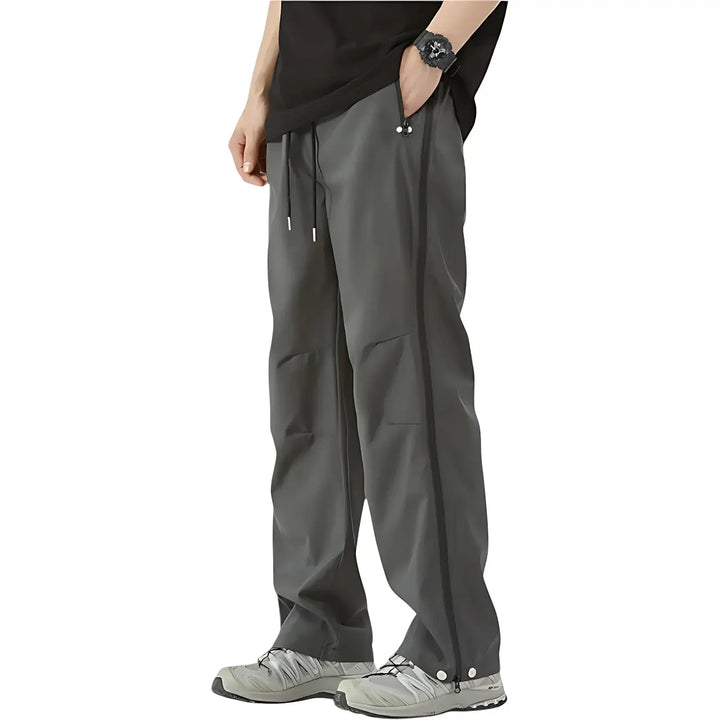 Pantalon De Pluie Homme Zippé Sur Les Côtés Déperlant Coupe Vent
