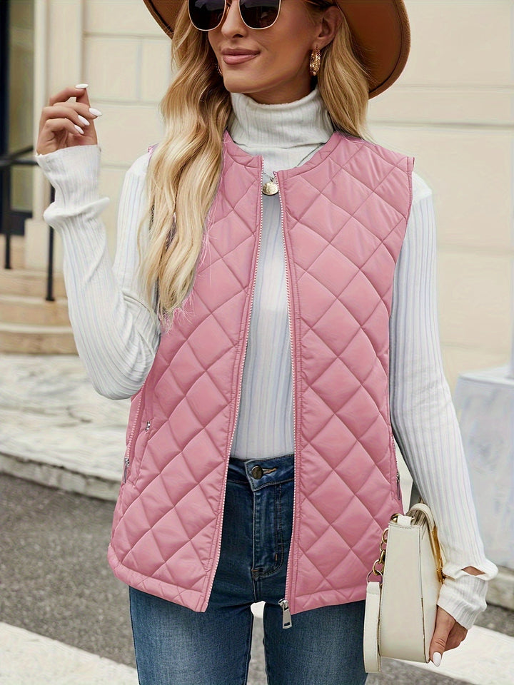 Gilet Matelassé Femme Sans Manches Léger