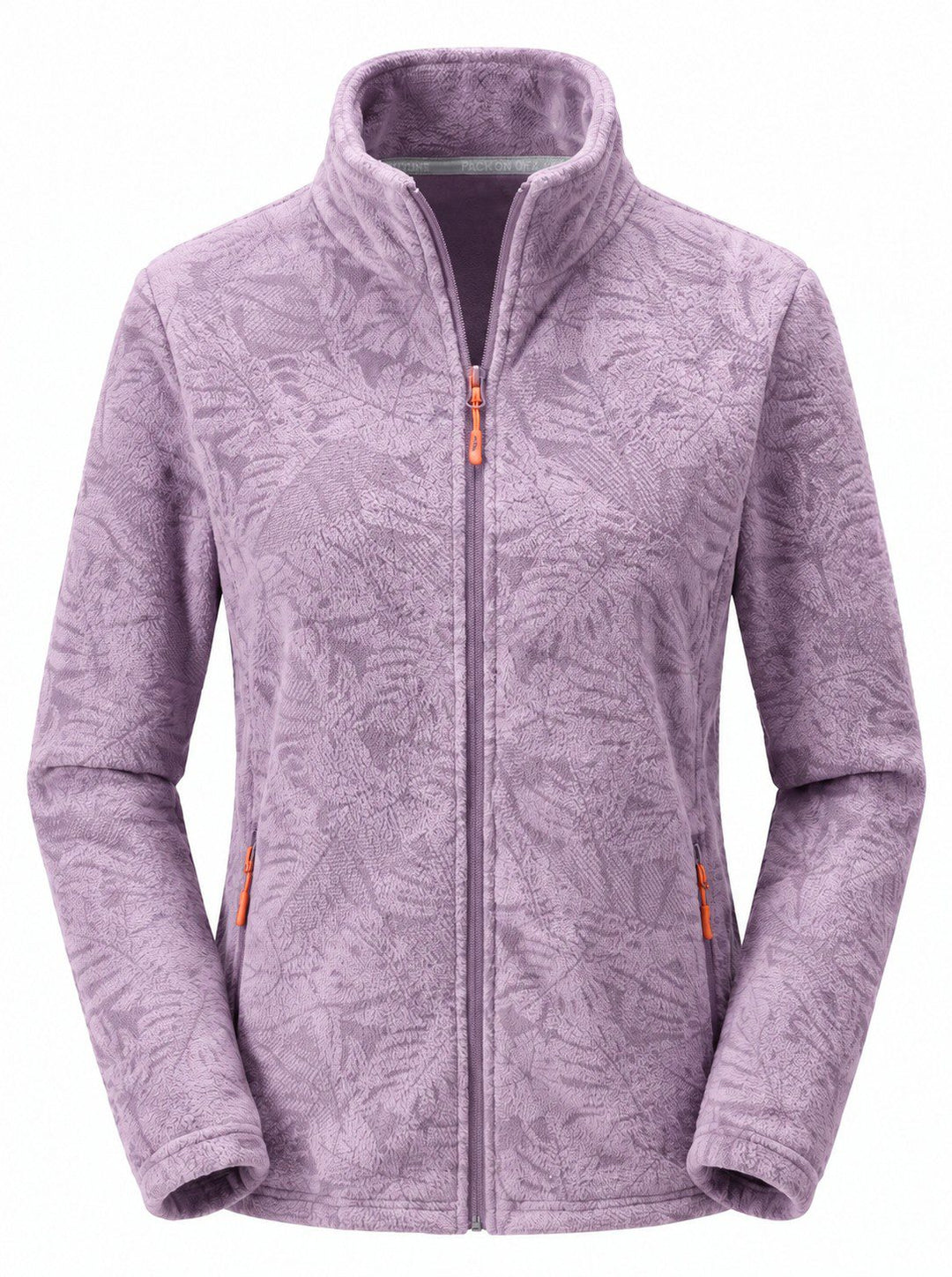 Veste Polaire Femme Zip Intégral Col Montant Imprimé Nature Et Poches Zippées
