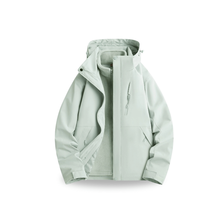 Veste De Pluie Femme 3 En 1 Imperméable Doublure Polaire Amovible