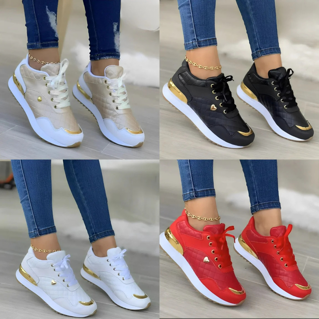 Baskets Cyrielle pour femme à conception ergonomique, semelle innovante adaptée aux journées actives et port sportif quotidien.