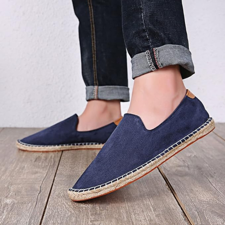 Espadrilles Émilien pour homme en toile respirante, semelle légère et souple, modèle estival adapté aux sorties décontractées.