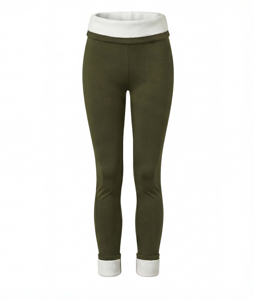 Legging Femme Doublure Polaire Taille Haute Et Ourlet Reversibles