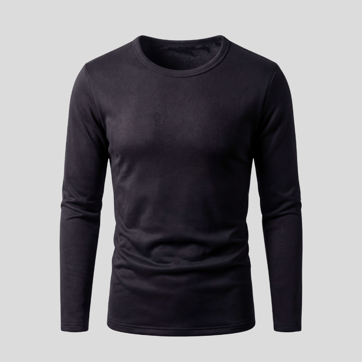 Sous Couche Homme Col Rond Doublure Polaire Manches Longues