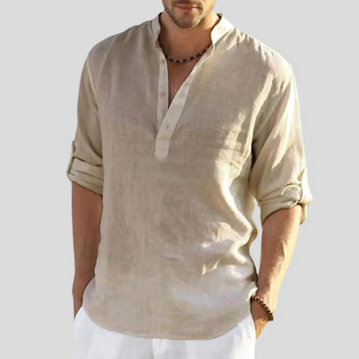 François | Chemise Henley décontractée pour hommes