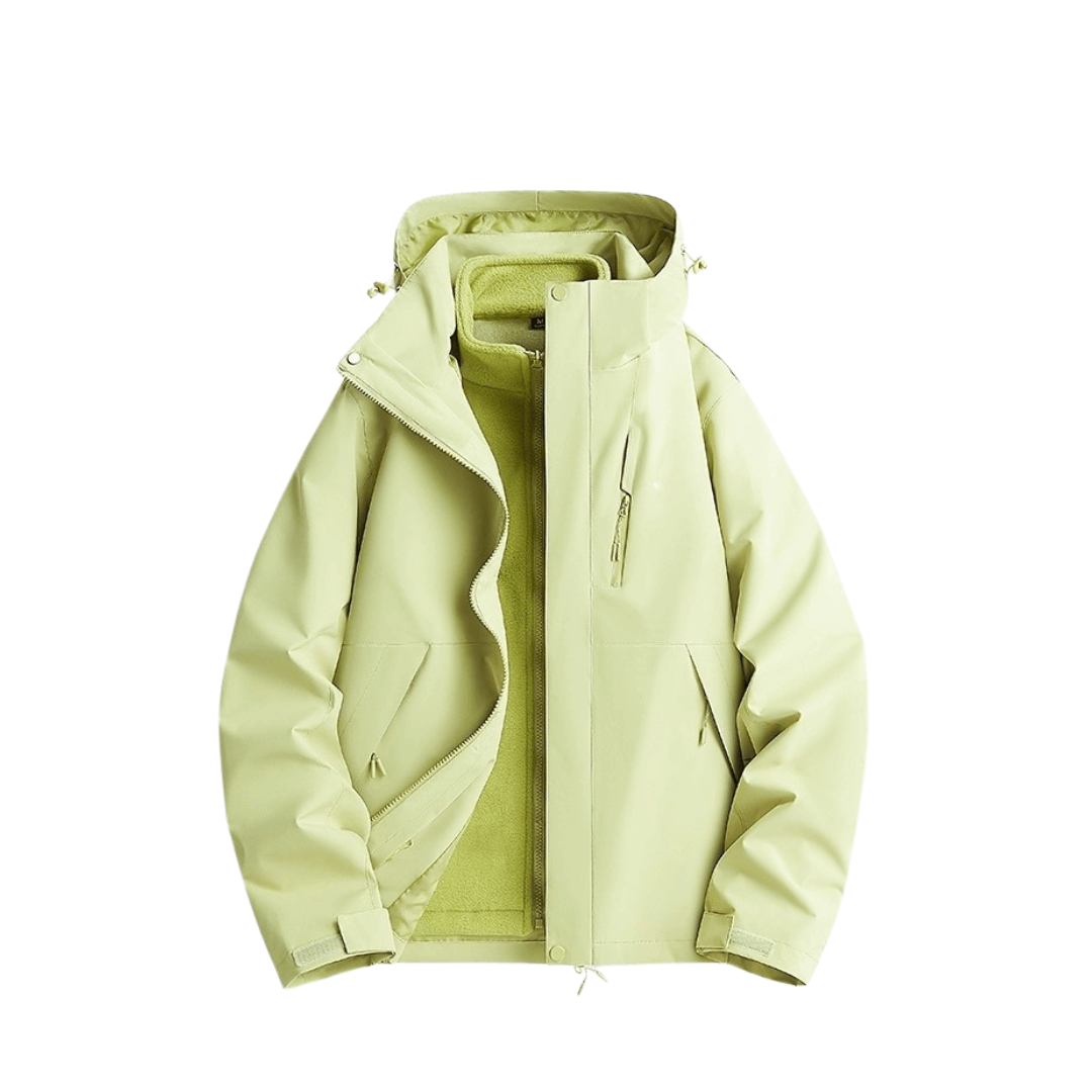 Veste De Pluie Femme 3 En 1 Imperméable Doublure Polaire Amovible