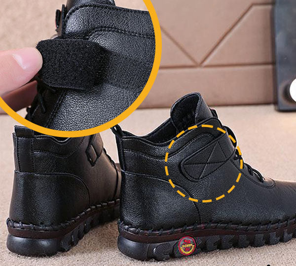 Bottines Montantes à Lacets et Semelle Crantée pour Femme