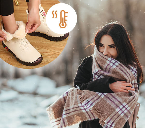 Bottines Montantes à Lacets et Semelle Crantée pour Femme