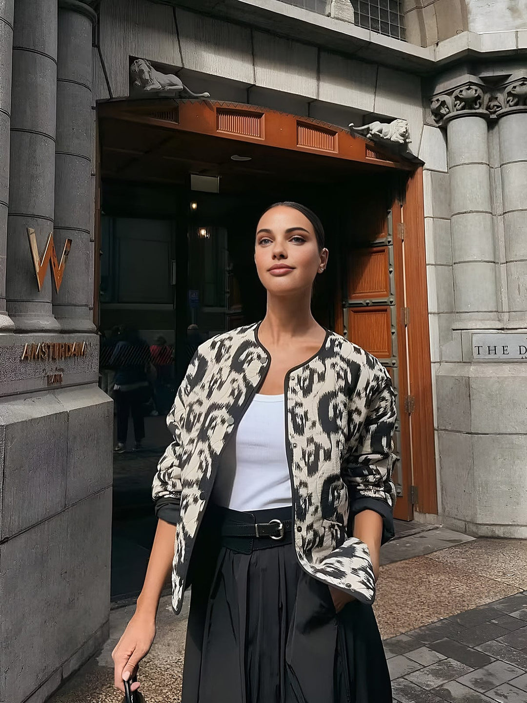 Amélie | Manteau à imprimé animalier pour femmes