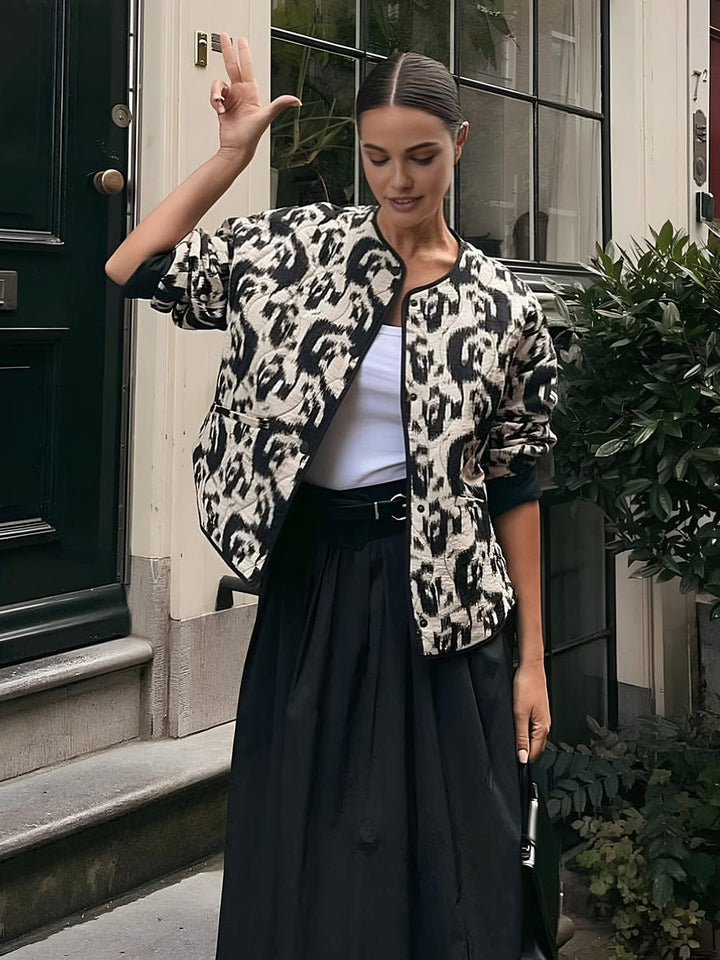 Amélie | Manteau à imprimé animalier pour femmes