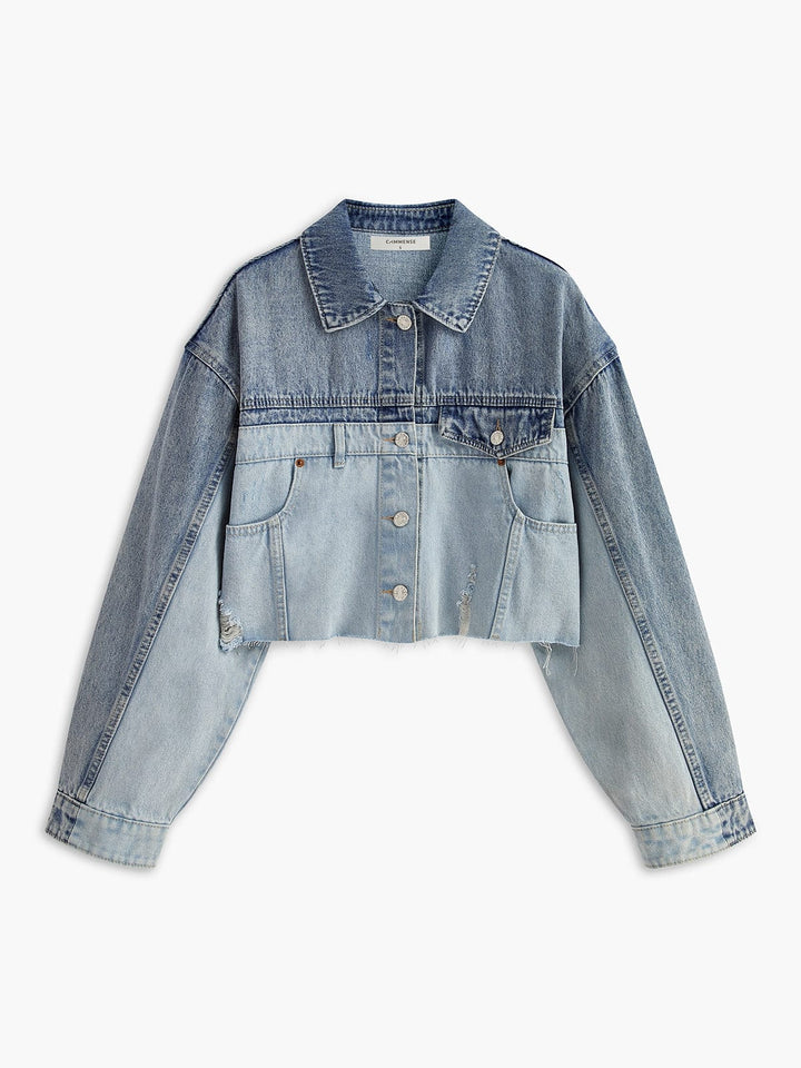 Zoraida | Veste en denim cropped pour femmes