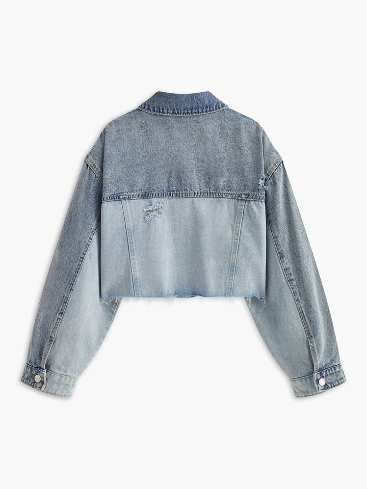 Zoraida | Veste en denim cropped pour femmes