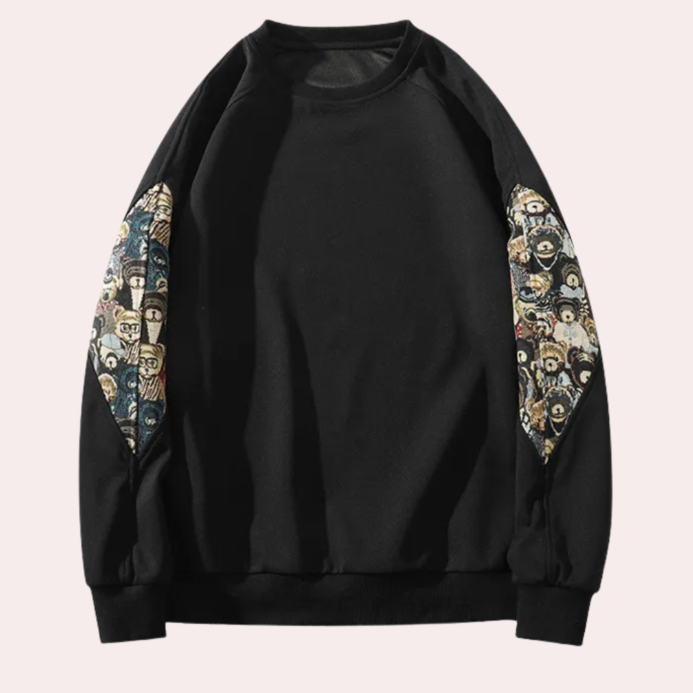 DIMAS  - Sweat-shirt Masculin Imprimé Ours Original