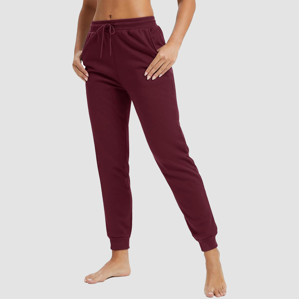 Jogging Femme Doublure Sherpa Taille À Cordon Et Chevilles Élastiquées