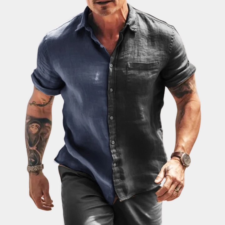 Beau - Chemise décontractée à demi-manches pour homme