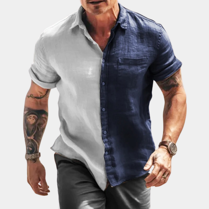 Beau - Chemise décontractée à demi-manches pour homme