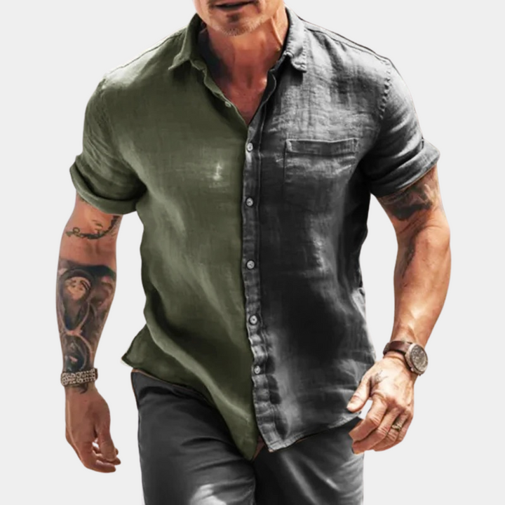 Beau - Chemise décontractée à demi-manches pour homme