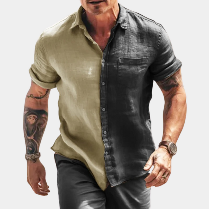 Beau - Chemise décontractée à demi-manches pour homme