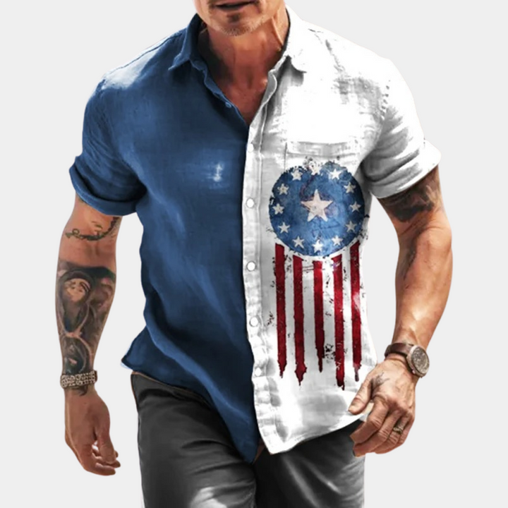 Beau - Chemise décontractée à demi-manches pour homme